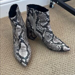 Snakeskin Ankle Boots